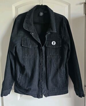 Switchfoot Black Men’s Denim Jacket - adult large (fits like a medium)